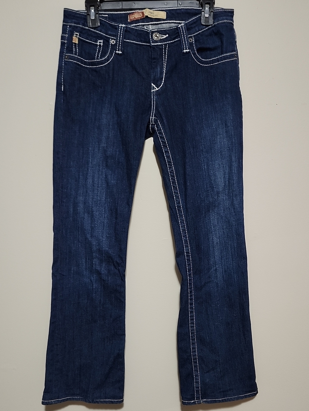 VTG Big Star Remy True Y2K Low Rise Bootcut Jeans Western Thick Stitch Indie 30L